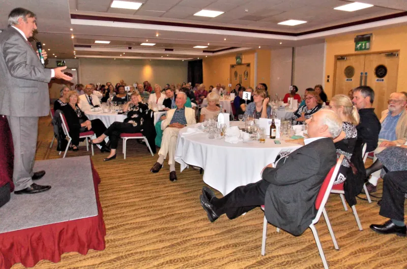 Image: Photograph of the talk by Gervase Phinn