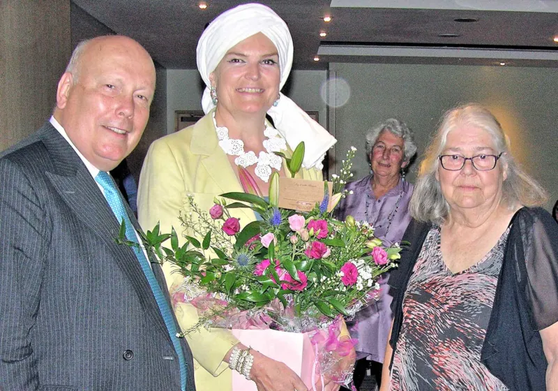 Image: Photograph of The Fellowes with Pam Fish