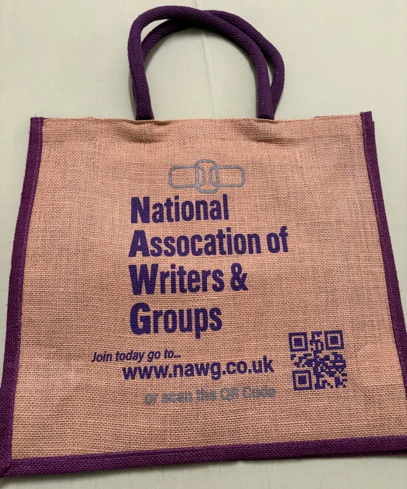 Image: Branded items for sale: jute bags
