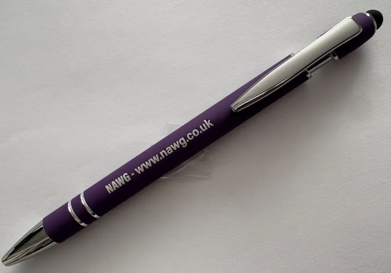 Image: Branded items for sale: pens